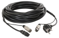 Power Dynamics CX02-20 Audio Combi Cable Schuko - XLR F / IEC F - XLR M 20M