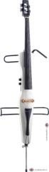 Stagg ECL 4/4 WH, elektrické violoncello, bílé