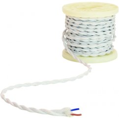 Lyyt B2WWh-5, retro napájecí kabel, 5m, bílý