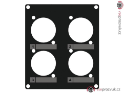 CAYMON CASY203/B - panel 4x otvor