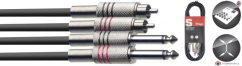Stagg STC060PCM, kabel dvojitý, 2x JACK/2x RCA, 0,6m