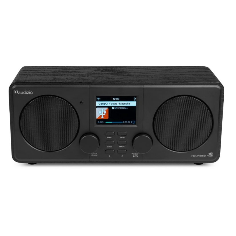 Audizio Foza Wi-Fi internet radio s DAB+, black