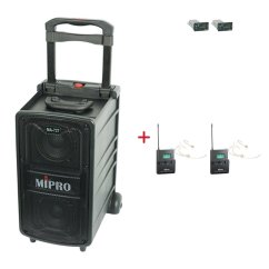 MIPRO MA-727 + 2× MU-55HNS – náhlavní všesměrová sada, tělová