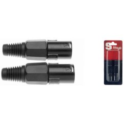 Stagg B926BKH, XLR samec černý, 2ks v balení