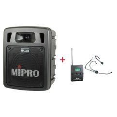 MIPRO MA-300 + MU-55HN – náhlavní všesměrová sada, černá