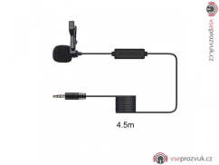 Klopový mikrofon na foťák i zrcadlovku Comica V01CP (4,5 metrů)