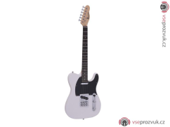 Dimavery TL-401, elektrická kytara, bílá