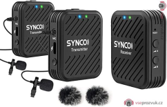 SYNCO WAIR-G1 A2 -  dvoukanálový bezdrátový klopový mikrofon pro zrcadlovky 2,4GHz