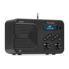 Audizio Badia — přenosné DAB+ rádio s akumulátorem (Bluetooth 5.4, USB, budík)