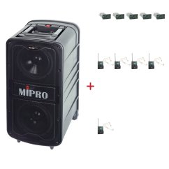 MIPRO MA-929 PLUS + 5× MU-53HNS – náhlavní kardioidní sada, tělová