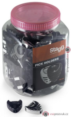 Stagg PHB-100 BK/CR zásobník na trsátka (dvě barvy), balení 100 ks