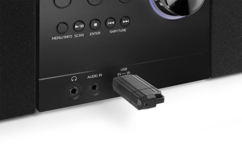 Audizio Metz HiFi mikrosystém s FM/DAB+, černý