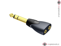ProCab redukce CLP208 - 2x Jack 3,5 F - Jack 6,3 M