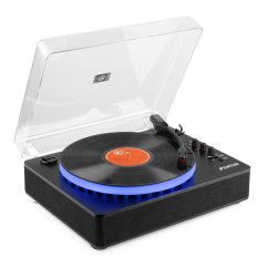Fenton RP162LED Retro gramofon s LED podsvícením a BT in/out, černý