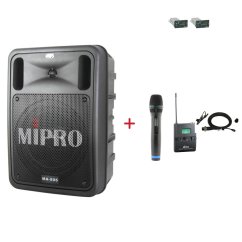 MIPRO MA-505 + ACT-32H + MU-55L – ruční a klopová sada, černá