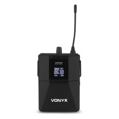 Vonyx WM552B Dual wireless bodypack microphone Plug-and-Play set UHF
