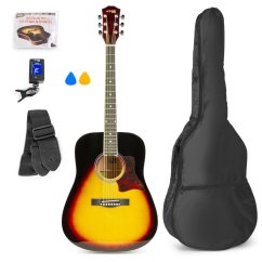 Max SoloJam Set westernové akustické kytary a příslušenství, sunburst