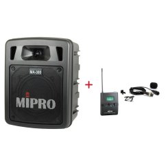 MIPRO MA-300 + MU-53L – klopová kardioidní sada, černá