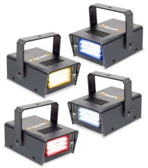 BeamZ Sada 4ks Mini LED Stroboskop RYBW