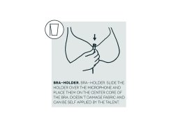 Hide-a-mic Bra-holder, Grey