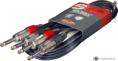 Stagg STC10P, kabel dvojitý 2x JACK/2x JACK, 10m