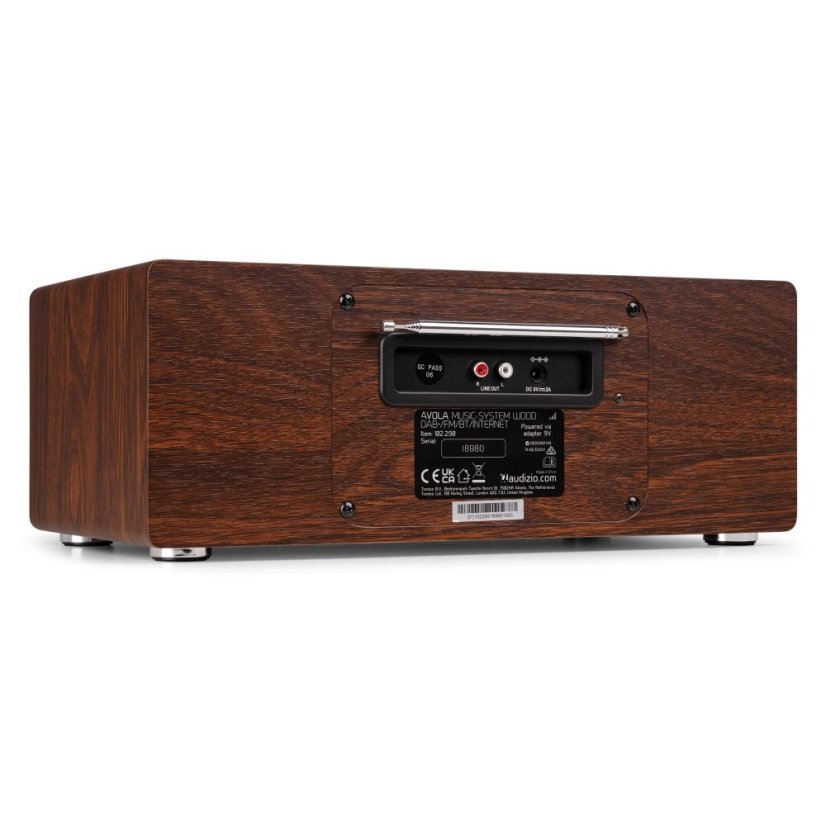 Audizio Avola Digital music system CD/BT/DAB+/Internet wood