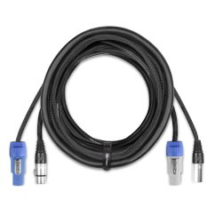 Power Dynamics CX05-10 Audio Combi Cable Powerconnector B - XLR F / Powerconnector A - XLR M 10M