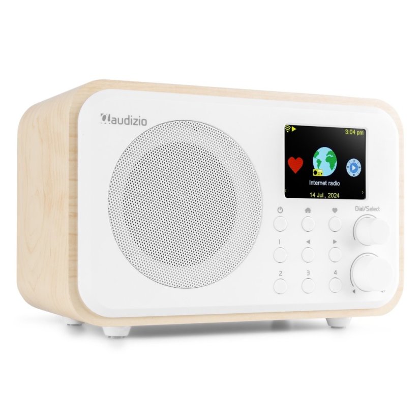 Audizio Vicenza internetové rádio s Wi-Fi, DAB+ a baterií, bílé