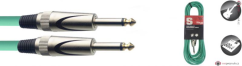 Stagg SGC6DL CGR, kabel JACK/JACK, 6 m, zelený