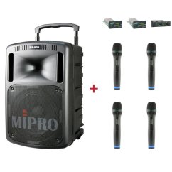 MIPRO MA-808 + 4× ACT-32H – sada s 4 ručními mikrofony
