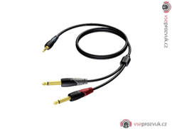 ProCab CLA713/3 - Jack 3,5 - 2x Jack 6,3 - 3m