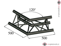 Trilock S-PAC 22 2-koncový rohový díl, 120, černý