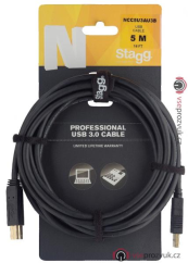 Stagg NCC5U3AU3B, USB kabel/STD A-B 3.0 6m