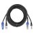 BeamZ Professional CX06-10 Light Combi Cable Powerconnector B - XLR M / Powerconnector A - XLR F 10M