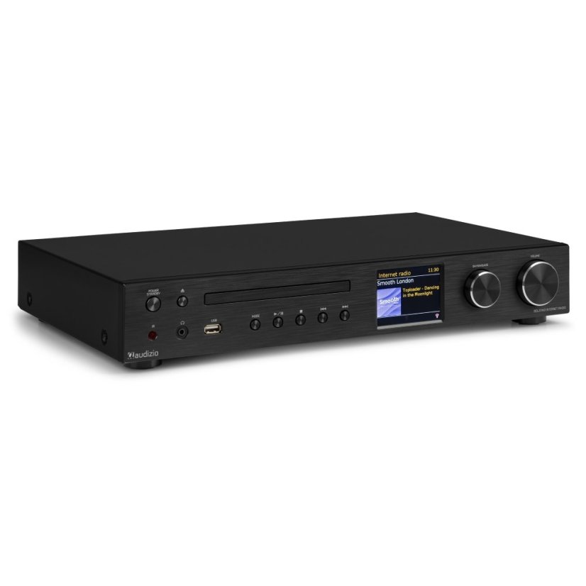 Audizio Bolzano Internet receiver with amplifier, DAB+ and CD player black