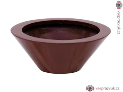 Květináč hliník-laminát, 15 cm, lesklý-červený
