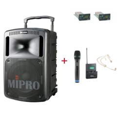 MIPRO MA-808 + ACT-32H + MU-53HNS – ruční a náhlavní sada, tělová