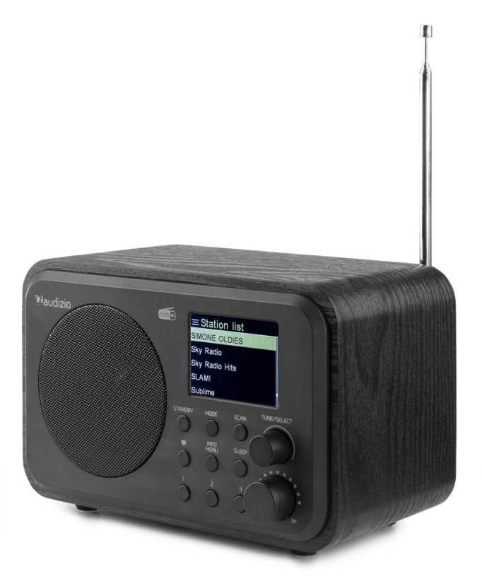 Audizio Milan přenosné rádio FM/DAB+ s baterií, černé