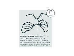 Hide-a-mic T-shirt-holder, Grey
