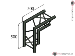 Trilock S-PAC 25 2-koncový rohový díl, 90, černý
