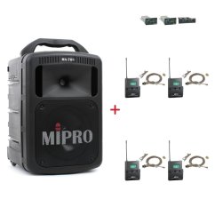 MIPRO MA-708 + 4× MU-55LS – klopová všesměrová sada, tělová