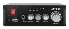 Max AV340 Hifi karaoke zesilovač 2x50W s bluetooth a USB
