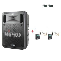 MIPRO MA-505 + 2× MU-53LS – klopová kardioidní sada, tělová