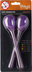 Stagg EGG-MA L/PP, pár vajíček, dlouhá rukojeť, purpurové
