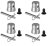 BeamZ Professional P24 Set of 4 Half Cone Connectors