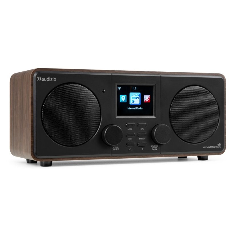 Audizio Foza Wi-Fi internet radio s DAB+, wood