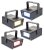 BeamZ Sada 4ks Mini LED Stroboskop RYBW