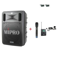 MIPRO MA-505 + ACT-32H + MU-53L – ruční a klopová sada, černá