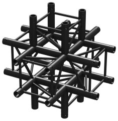 BeamZ Professional P30-C60 Truss 6 way X-junction 0,5m BLK