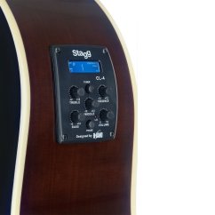 Stagg SA35 DSCE-VS LH, elektroakustická kytara levoruká